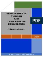 Verb Frames in Turkish and Their English Equivalents, Yüksel Goknel, 2015