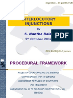 Interlocutory Injunctions: S. Nantha Balan