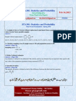 STA301 - Final Term Solved Subjective With Reference by Moaaz