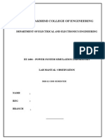 Power System Simulation Lab Manual