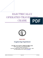 Electrically Operated Travelling Crane: Engineering Department