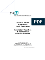 Ict 1000 Series: Hydrostatic Level Transmitter Installation Operation & Maintenance Instruction Manual