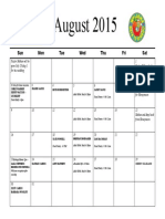 August 2015 Churchcalendar