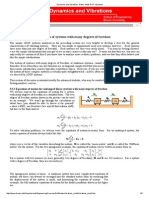 Dynamics and Vibrations - Notes - Multi-DOF Vibrations PDF