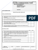 Saudi Aramco Pre-Commissioning Form: Metal Enclosed Bus