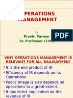 Operations Management-SR Prof Traffic MGT
