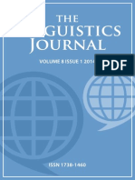 Linguistics Journal Volume 8 Issue 1 2014