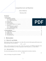 Electromagnetism Laws and Equations: Andrew Mchutchon Michaelmas 2013