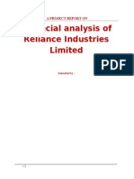Financial Analysis of Reliance Industries Limited: A Project Report On