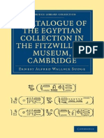 A Catalogue of The Egyptian Collection in The FitzWilliam Museum, Cambridge - E.A. Wallis Budge