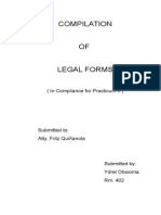 Compilation OF Legal Forms: (In Compliance For Practicum II)