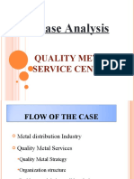 Case Analysis: Quality Metal Service Center