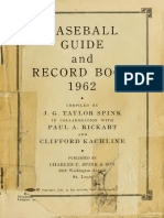 Baseball Guide Rec 1962 ST Lo