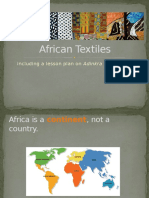 African Textiles: Including A Lesson Plan On Adinkra Fabric Dying