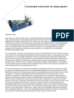 Phytoremediation of Municipal Wastewater by Using Aquatic Plants.