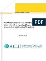 Final Report NHPA International Performance Indicators AIHI