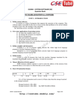 Cs2304 - System Software (SS) Question Bank Two Mark Question & Answers