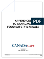 CanadaGAP Food Safety Manual Appendices