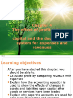 The Effect of Profit or Loss On Capital and The Double Entry System For Expenses and Revenues