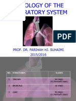 Histology of The Respiratory System 20152016