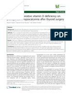 Postoperative Hypocalsemia