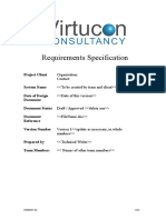 Requirements Specification Template