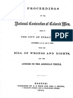 Proceedings of The National Convention of Colored Men Held in The City of Syracuse, N.Y. October 4, 5, 6, and 7, 1864 With The Bill of Wrongs and Rights and The Address To The American People