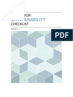 Design For Maintainability Checklist