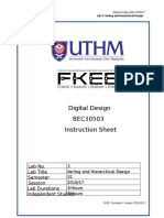 Digital Design BEC30503 Instruction Sheet: Lab No. Lab Title Semester Session Lab Durations Independent Studies