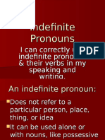 Indefinite Pronouns