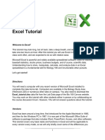 Excel Tutorial Instructions