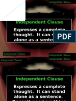 Independent Clauses-Dependent Clauses