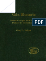 Gary D. Salyer Vain Rhetoric Private Insight and Public Debate in Ecclesiastes JSOT Supplement Series 2001 PDF