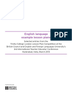 English Language Example Lesson Plans India 2013.