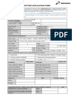 Pertamina Vetting Application Form