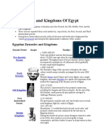 Dynasties and Kingdoms of Egypt