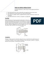 Lab Session Operations of Lathe Machine Part 1