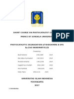 Short Course On Photocatalyst Chemistry