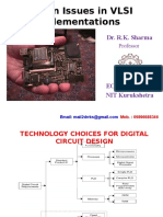 Design Issues in VLSI Implementations: Dr. R.K. Sharma