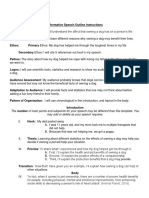 Comm 1010 Informative Full-Sentence Speech Outline