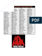 2010 IDP Linebackers (LB) - Fantasy Football Draft Checklist