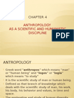 Chapter 4 - Anthropology As A Scientific & Humanistic Discipline