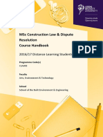 Construction Law and Dispute Resolution MSC CLAWD