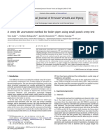 A Creep Life Assessment Method For Boiler Pipes Using Small Punch Creep Test