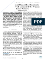 Energy Efficient Cluster Head Selection To Enhance Network Connectivity For Wireless Sensor Network
