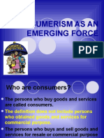 Consumerism As An Emerging Force