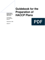 Guidebook For The Preparation of HACCP Plans. United States Department of Agriculture.