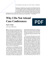 Why I Do Not Attend Case Conferences P Meehl