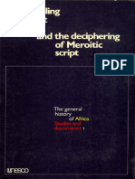 The Peopling of Ancient Egypt Meroitic Script PDF
