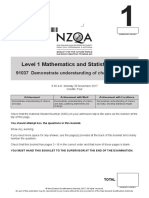 Level 1 Mathematics and Statistics, 2017 Exam